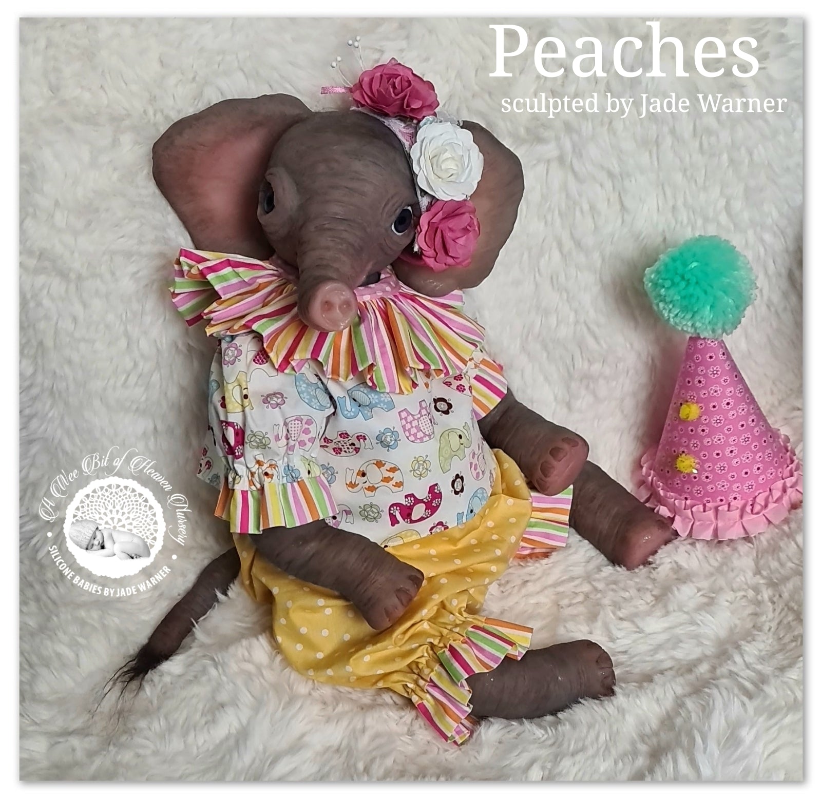 Unpainted Kit  Silicone  Baby Elephant  Peaches