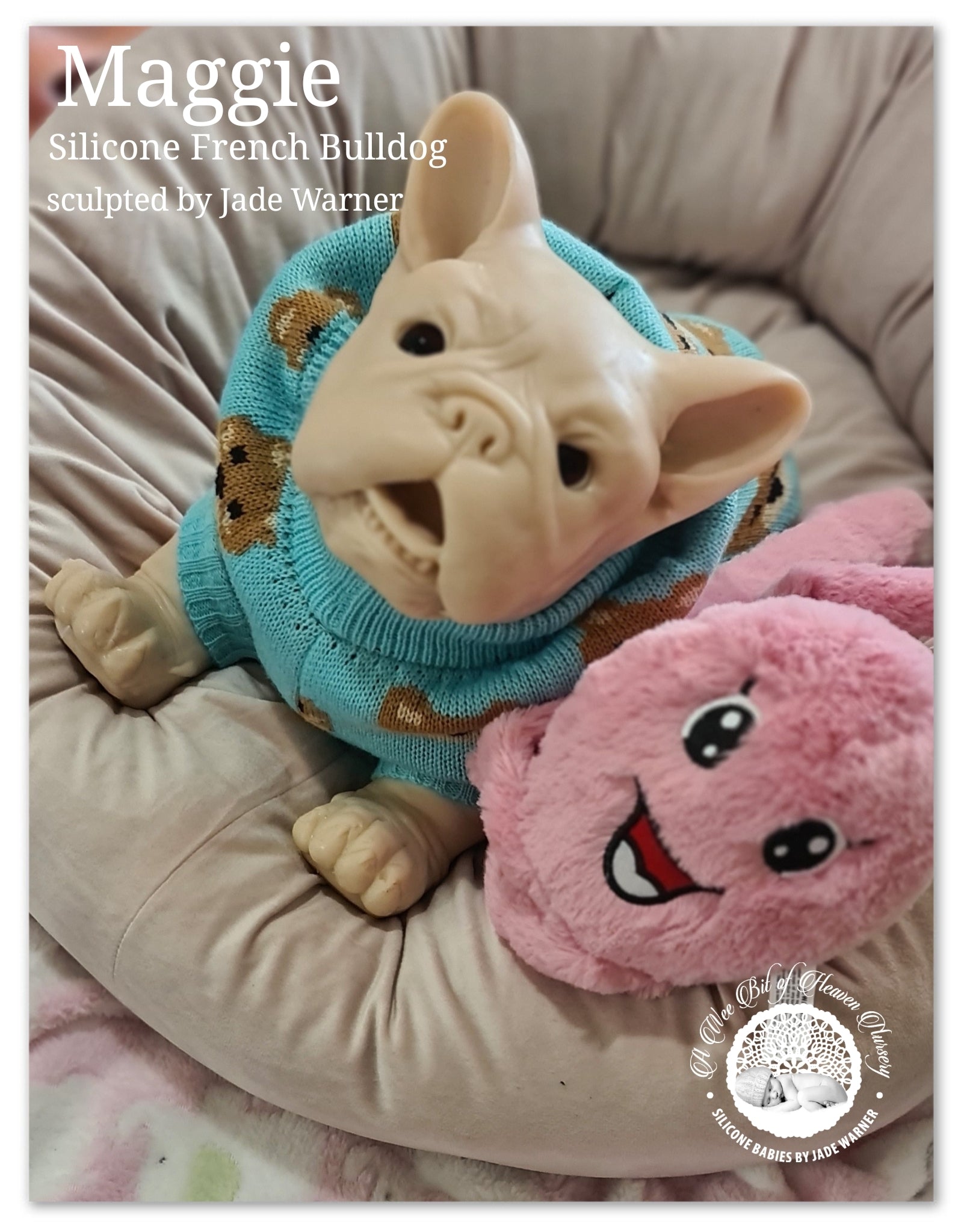 Maggie Full Body Silicone French Bulldog By Jade Warner*Deposit Only*
