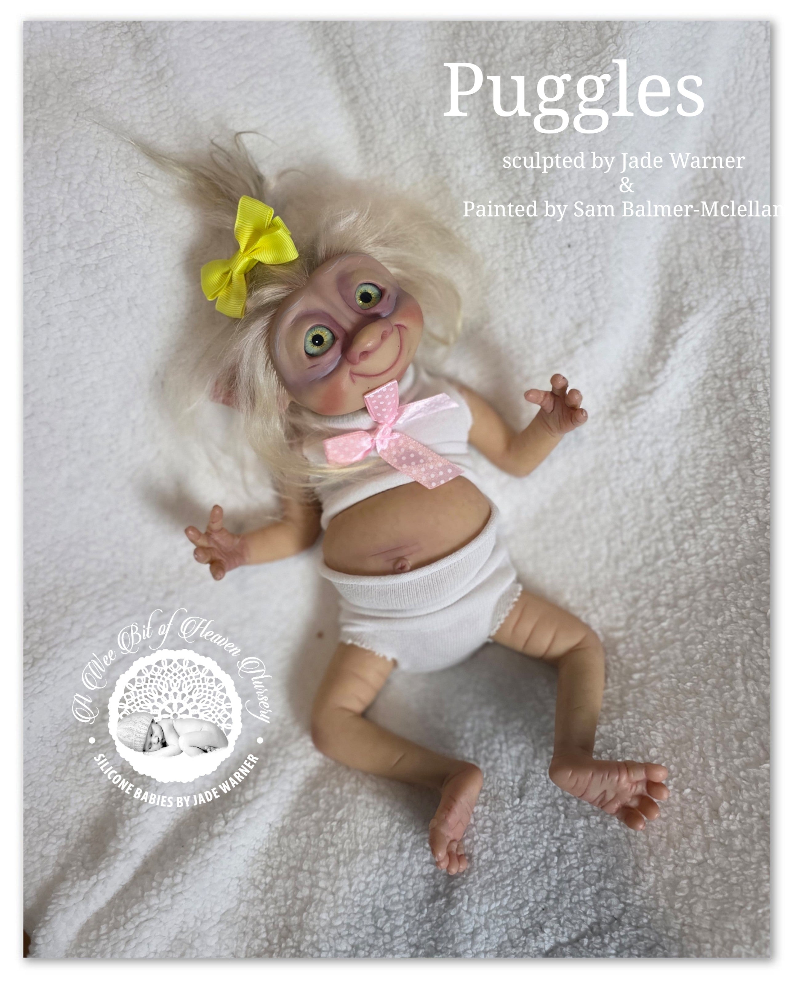 Prototype Puggles Vinyl Reborn Baby Girl Available