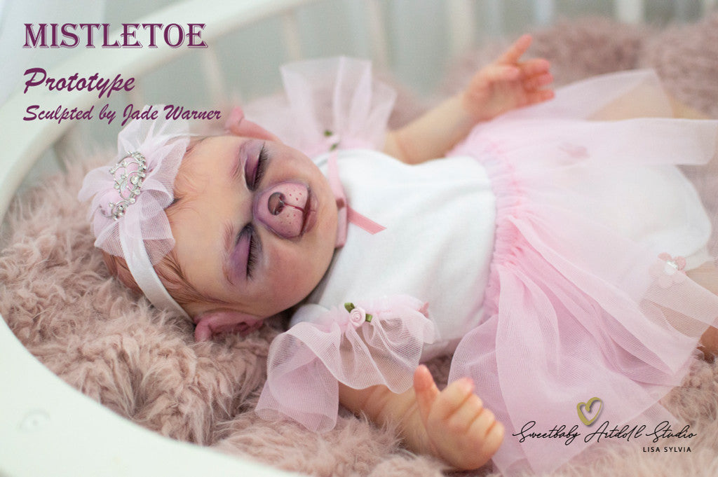 Prototype Mistletoe Vinyl Reborn Baby Girl Available