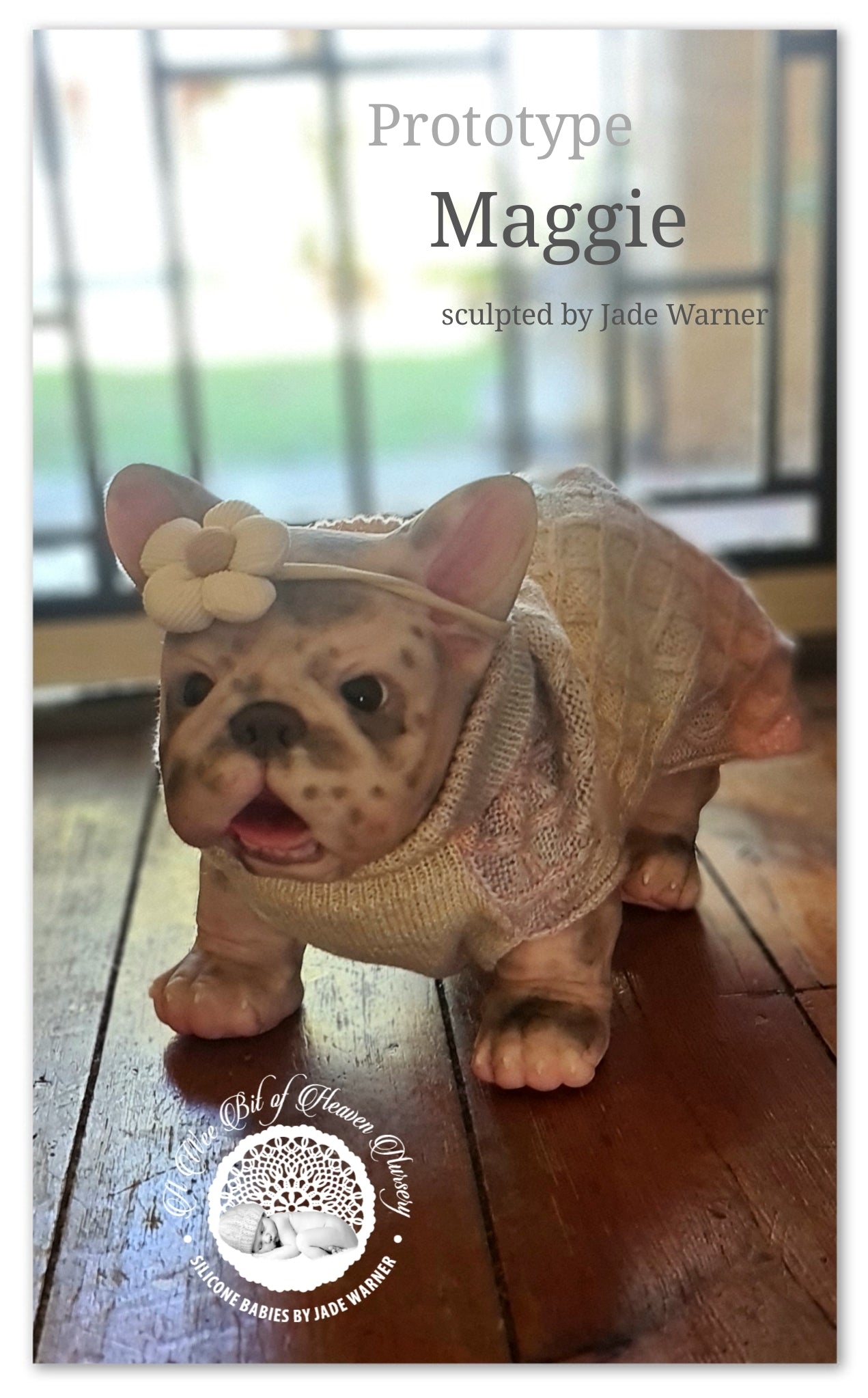 Maggie Full Body Silicone French Bulldog Puppy Available