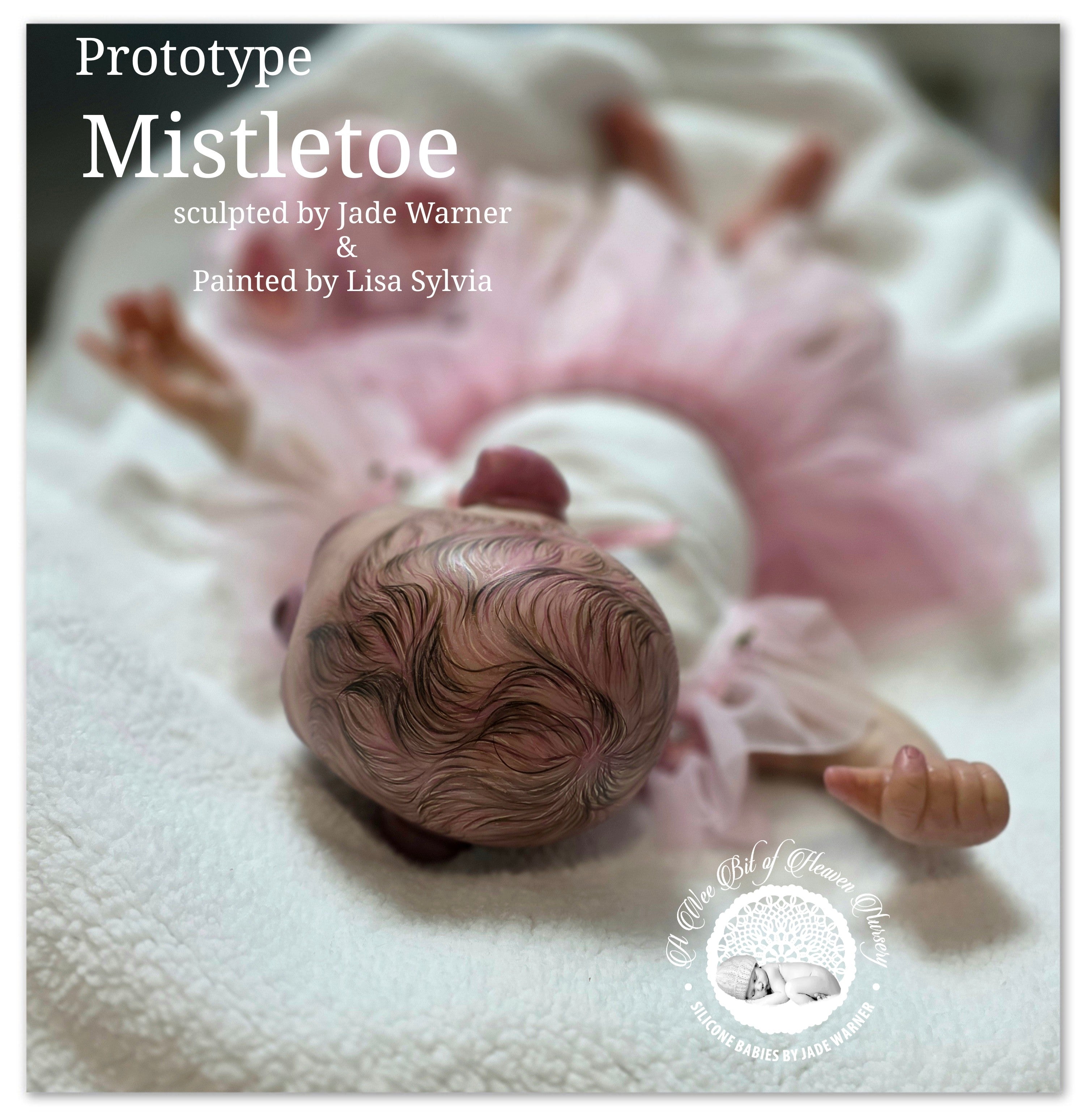 Prototype Mistletoe Vinyl Reborn Baby Girl Available