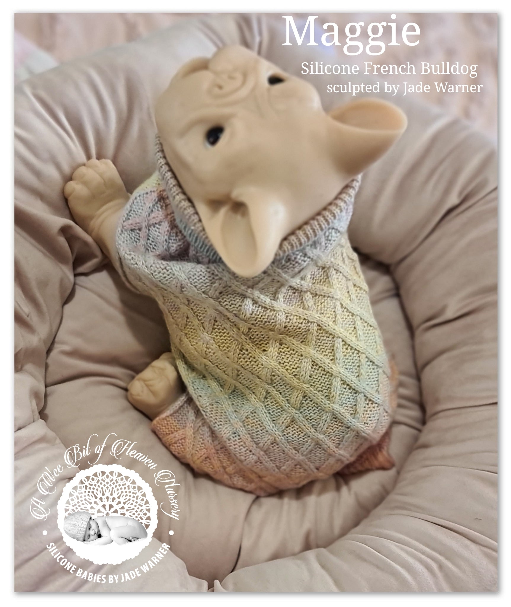 Maggie Full Body Silicone French Bulldog By Jade Warner*Deposit Only*