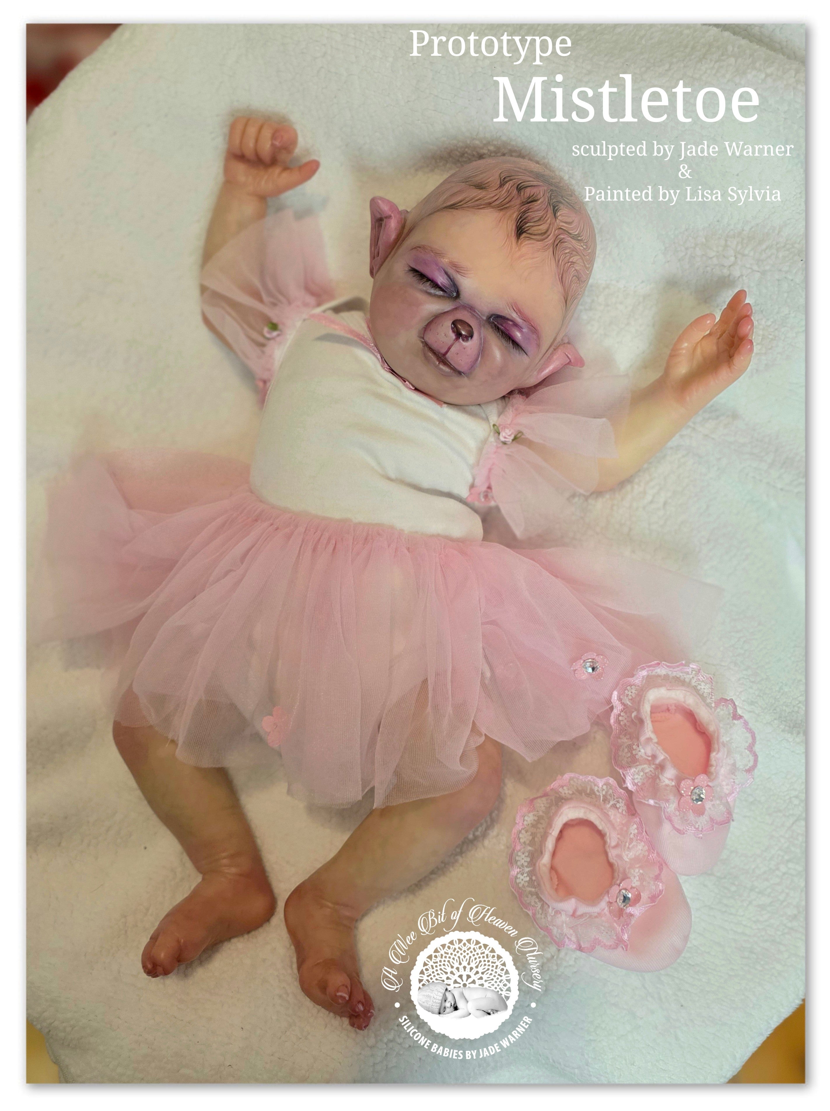 Prototype Mistletoe Vinyl Reborn Baby Girl Available
