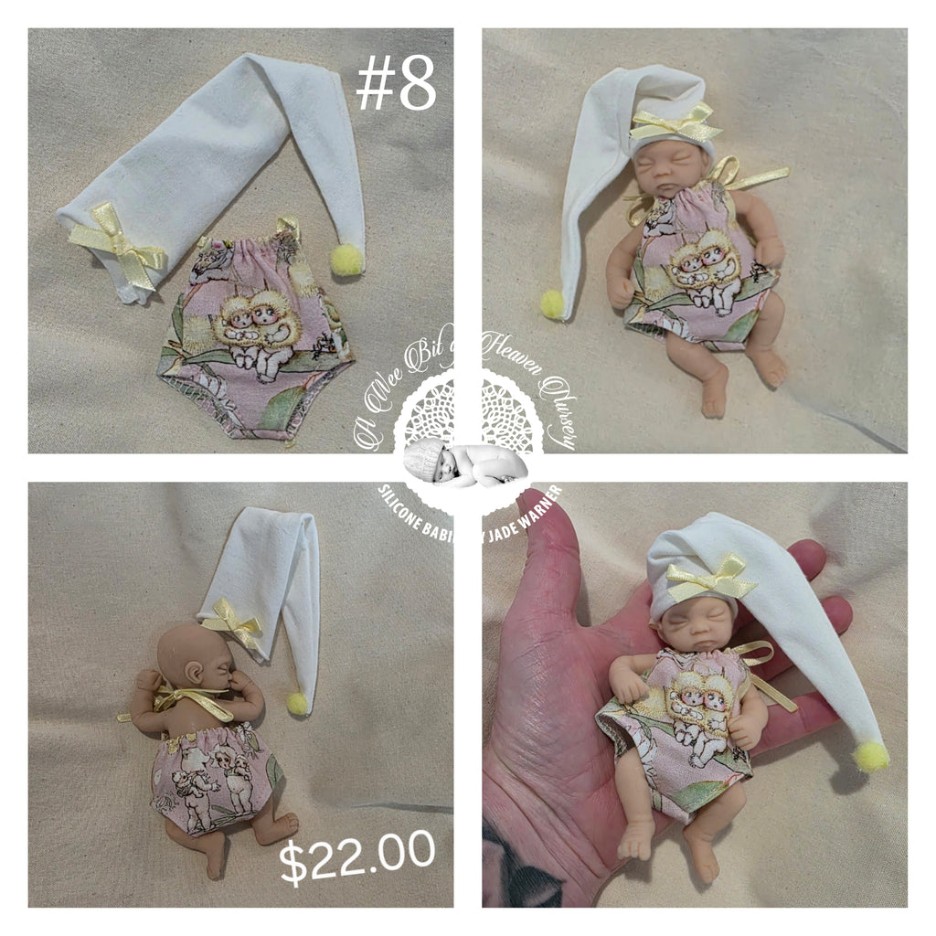 Mini Baby Doll  Romper & Hat  Set #8