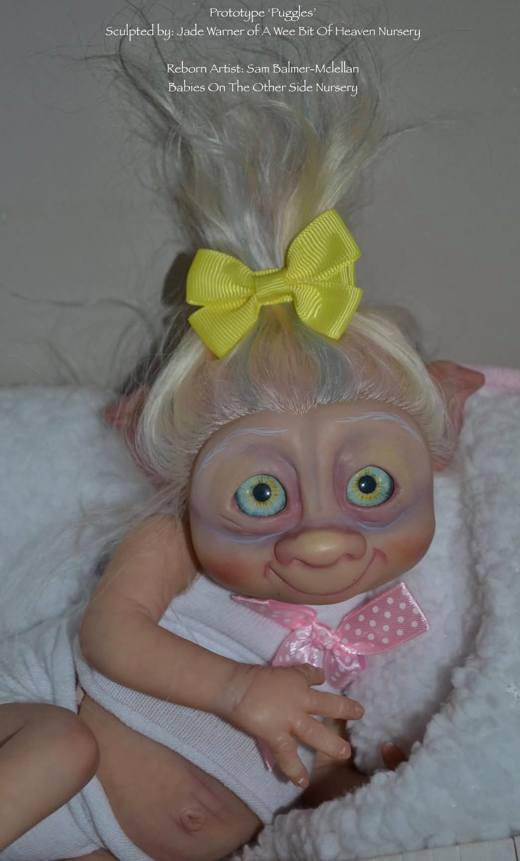 Prototype Puggles Vinyl Reborn Baby Girl Available