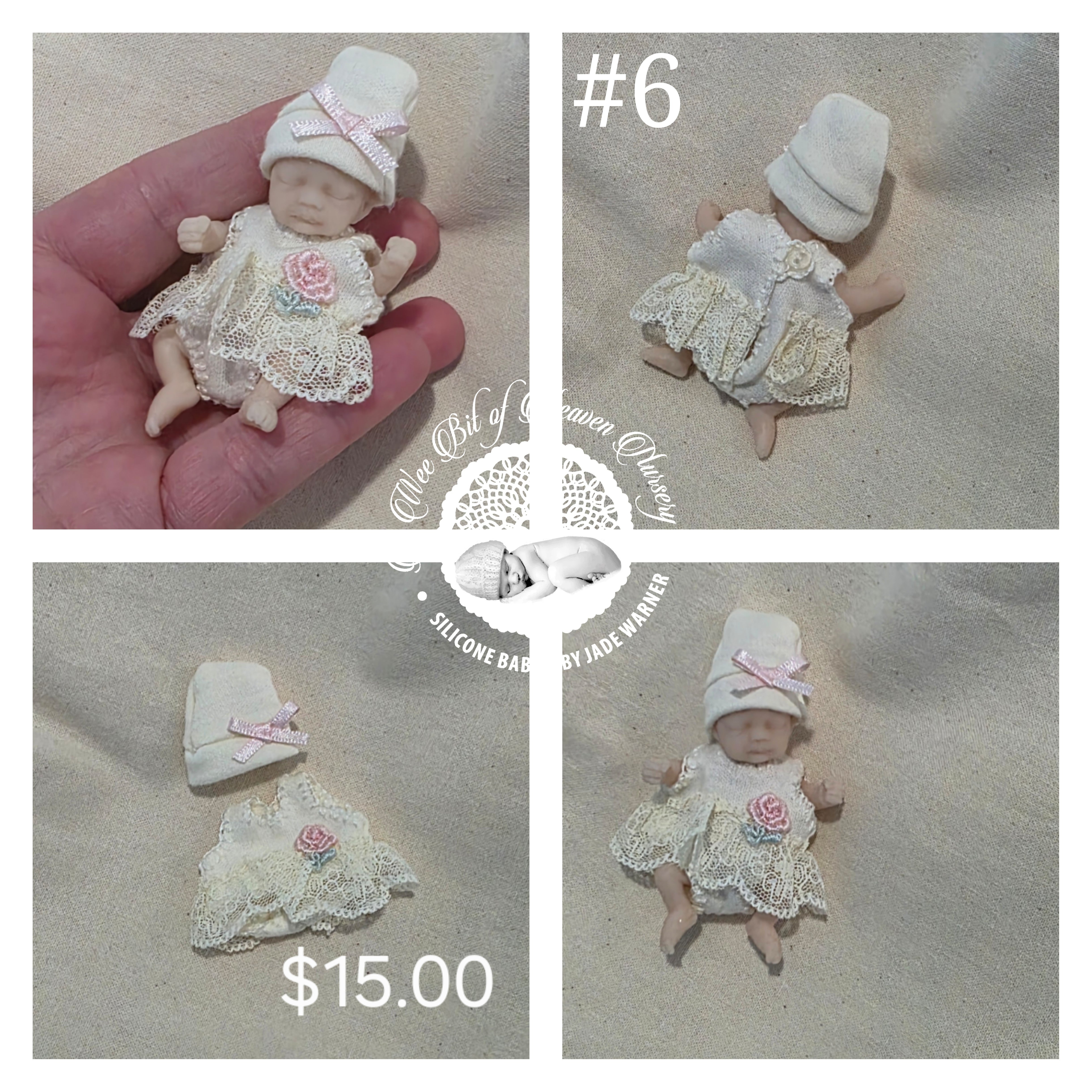 Mini Baby Doll Lace Romper & Hat Set #6