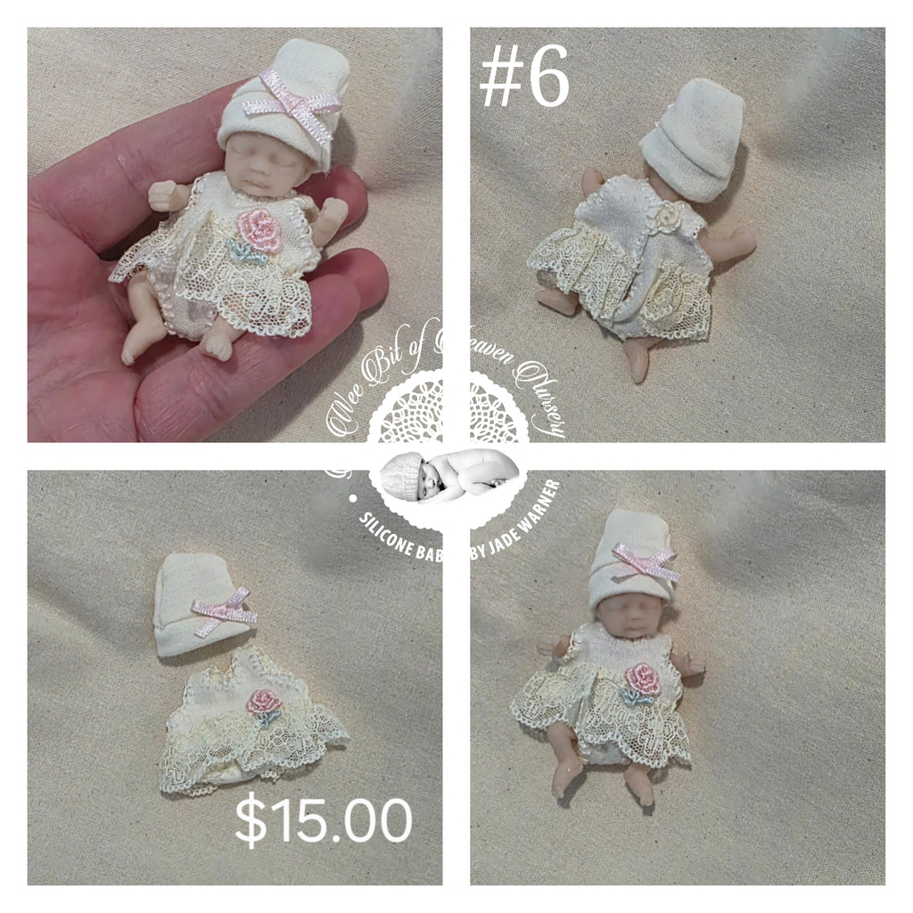 Mini Baby Doll Lace Romper & Hat Set #6