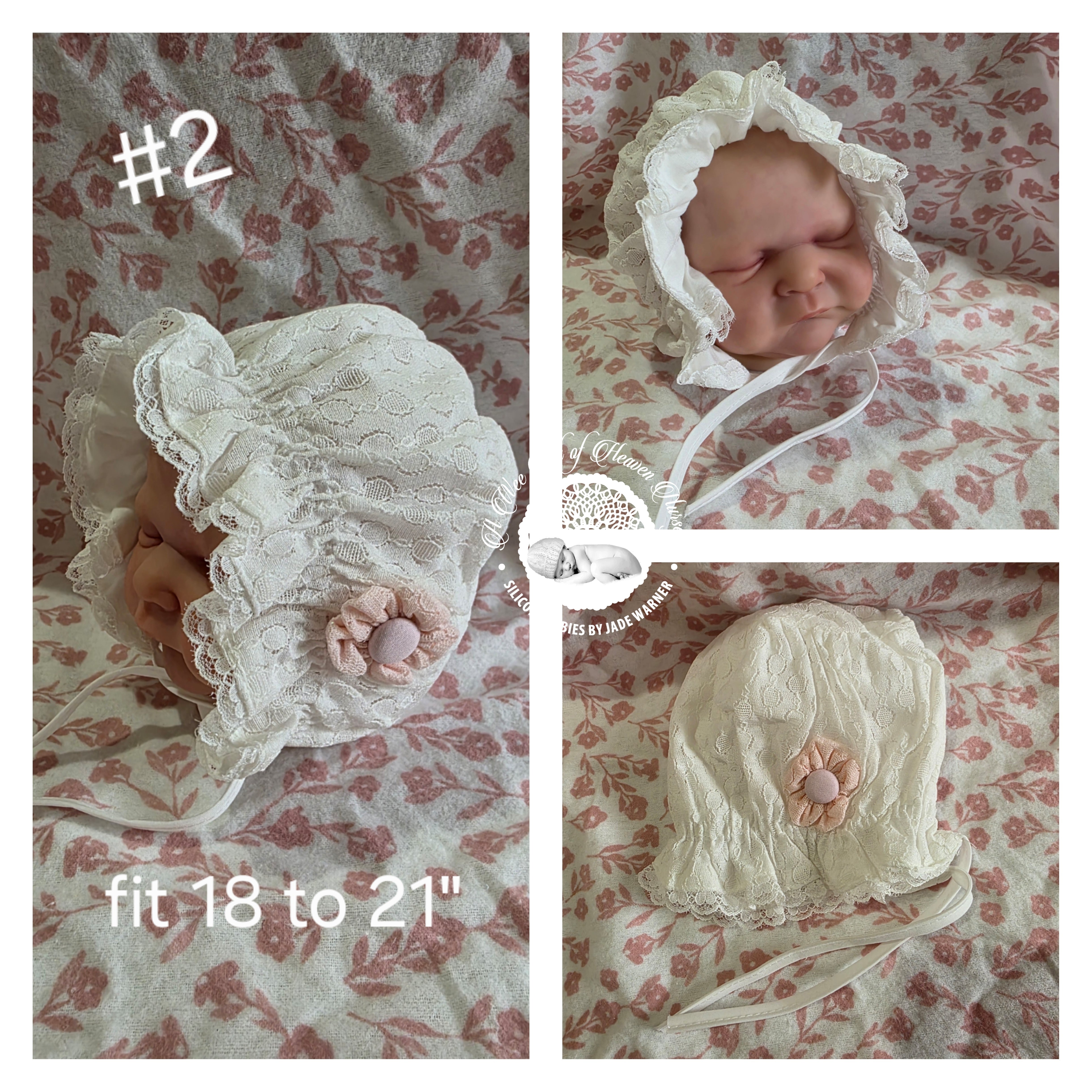 Lace newborn baby bonnet