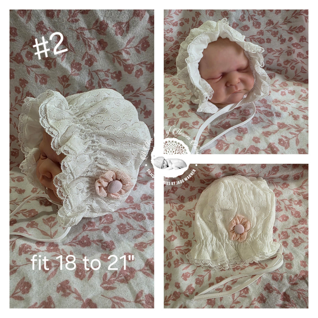 Lace newborn baby bonnet