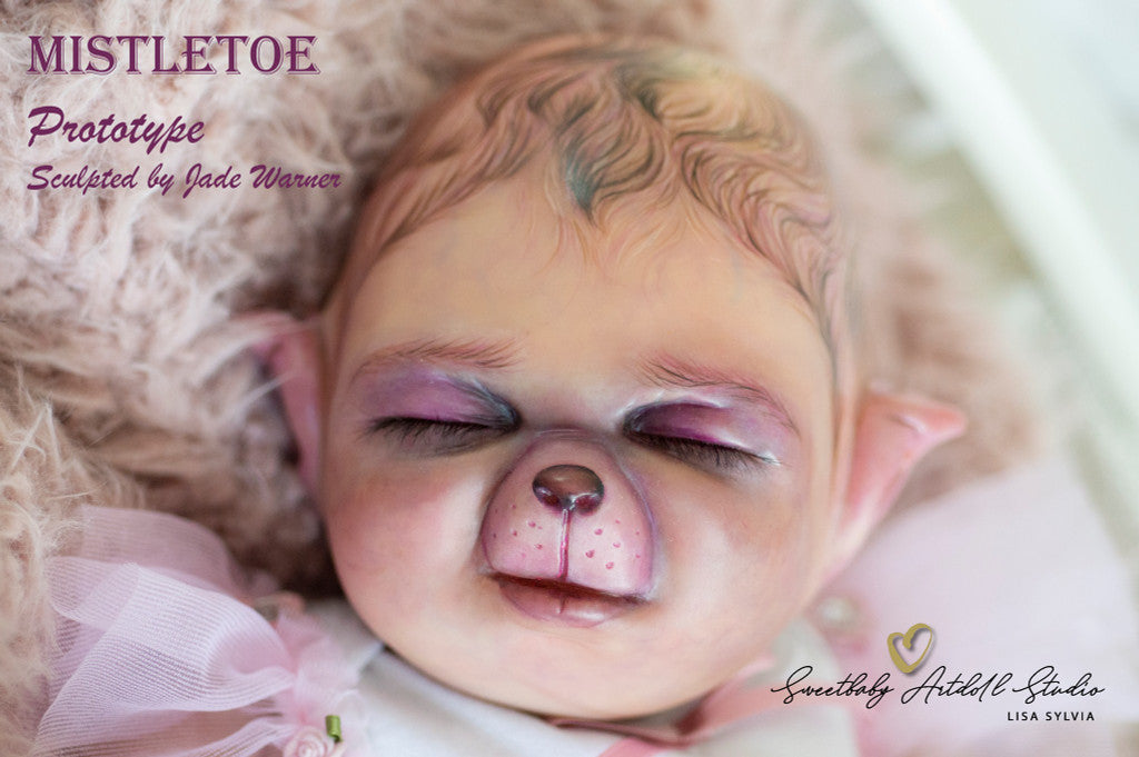 Prototype Mistletoe Vinyl Reborn Baby Girl Available
