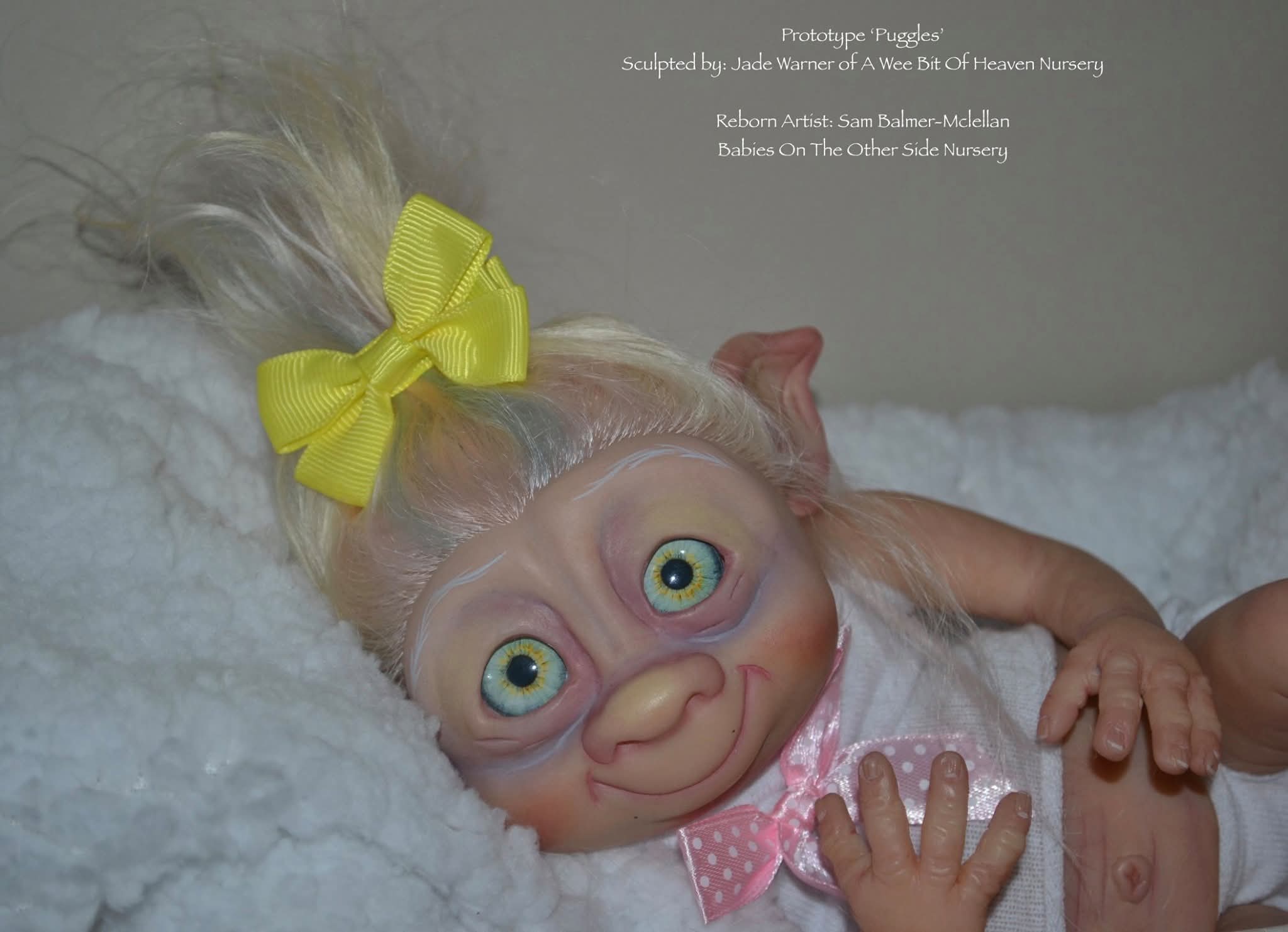 Prototype Puggles Vinyl Reborn Baby Girl Available