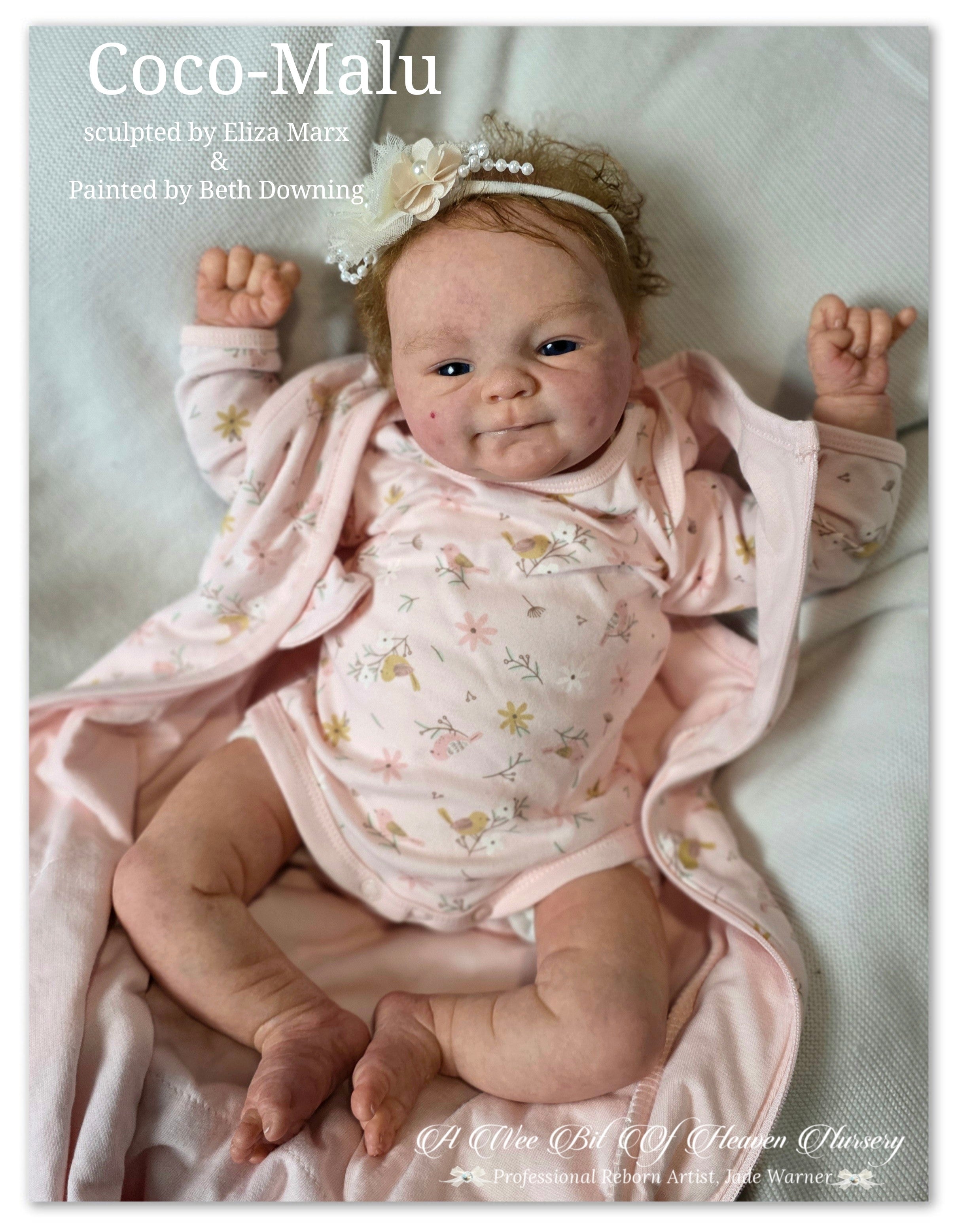 Coco-Malu Vinyl Reborn Baby Girl Available