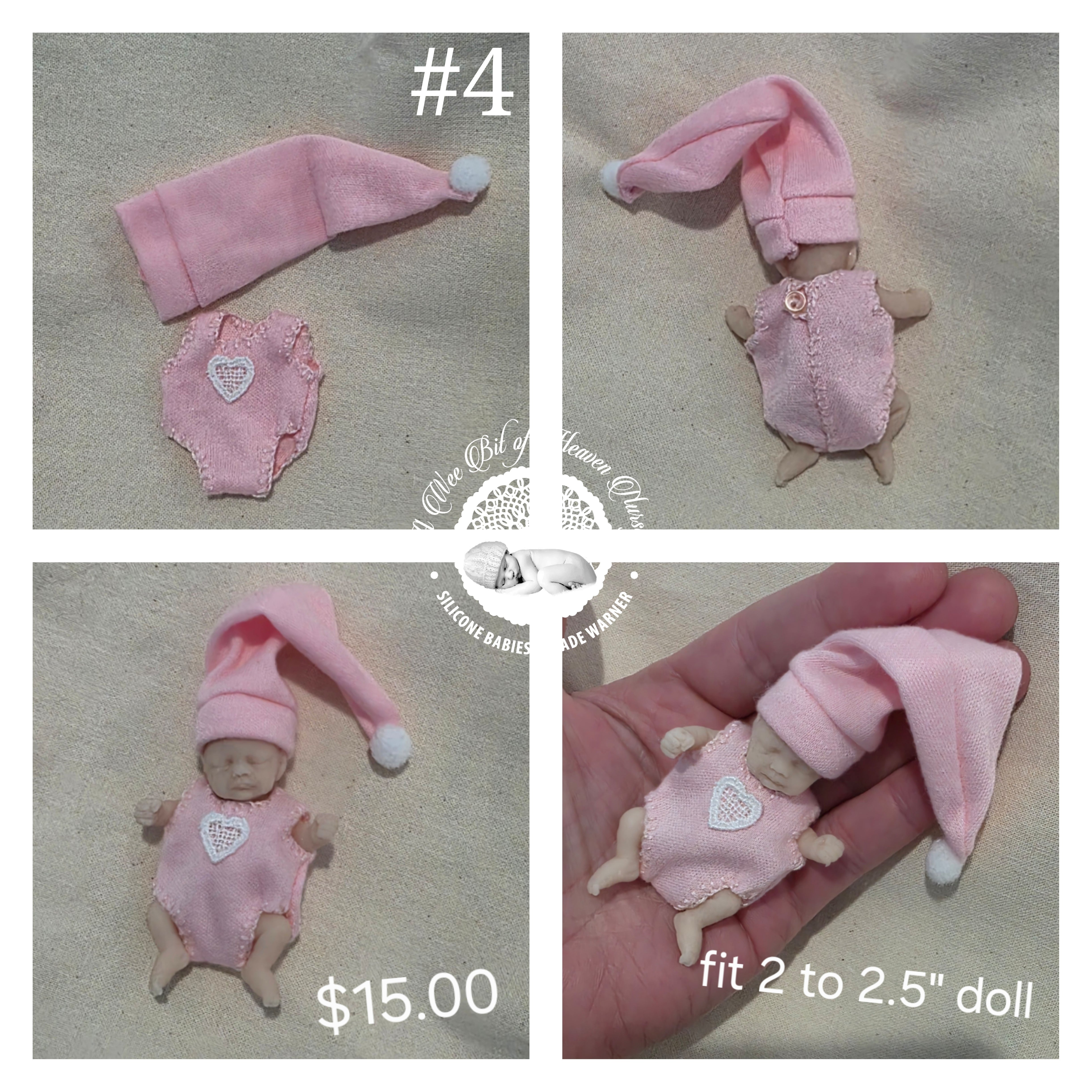 Mini Baby Doll Romper & Hat  Set #4