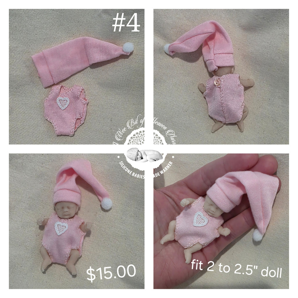 Mini Baby Doll Romper & Hat  Set #4