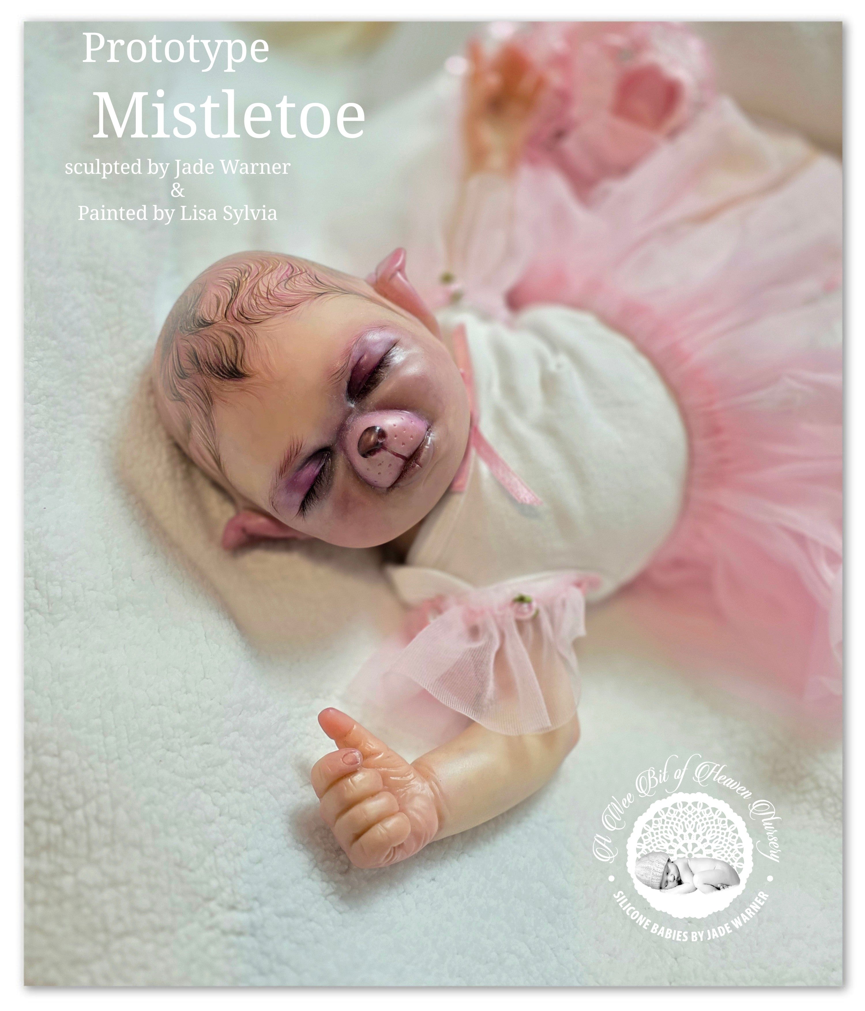Prototype Mistletoe Vinyl Reborn Baby Girl Available