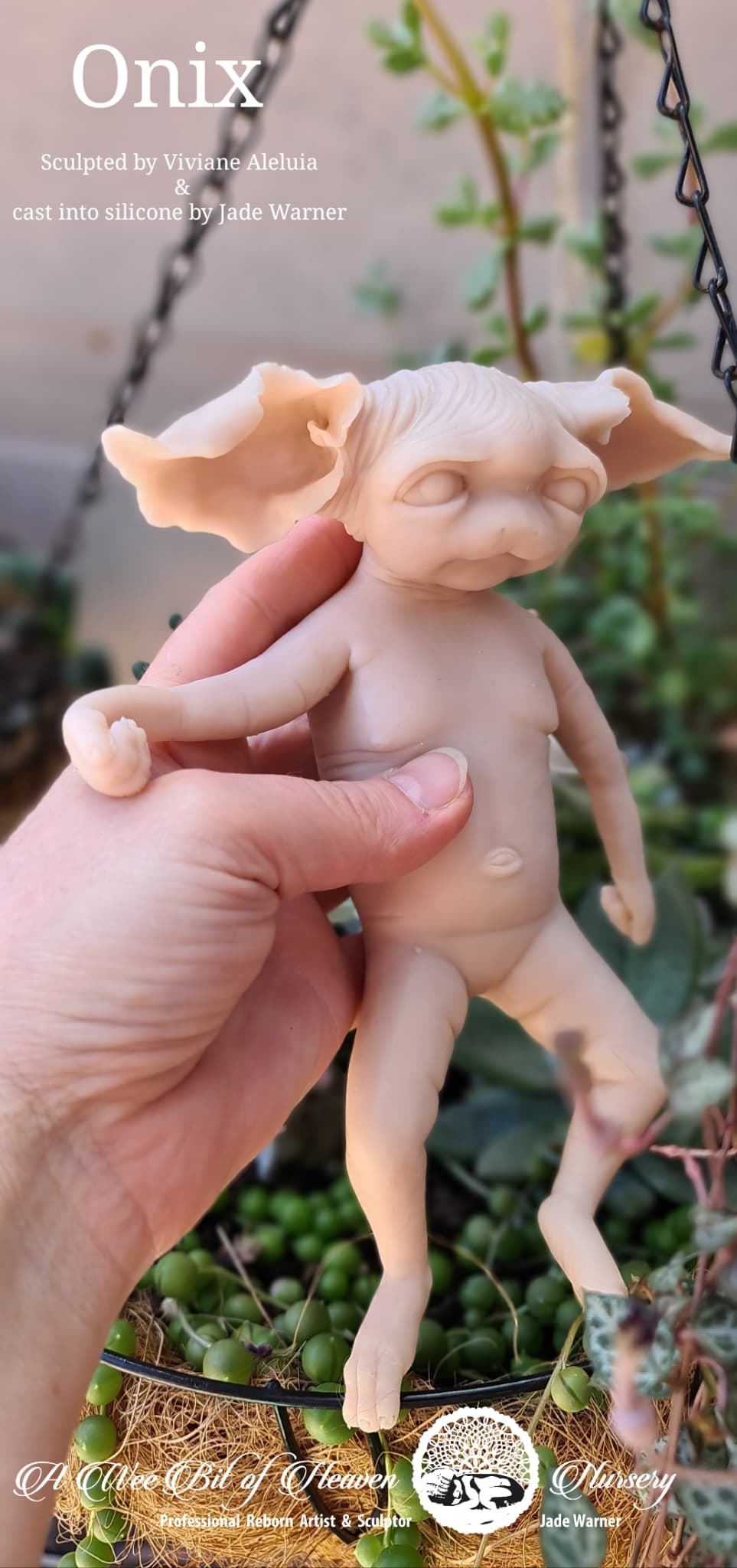 Onix Forest Mythical Creature Full Body Silicone baby by Viviane Aleluia