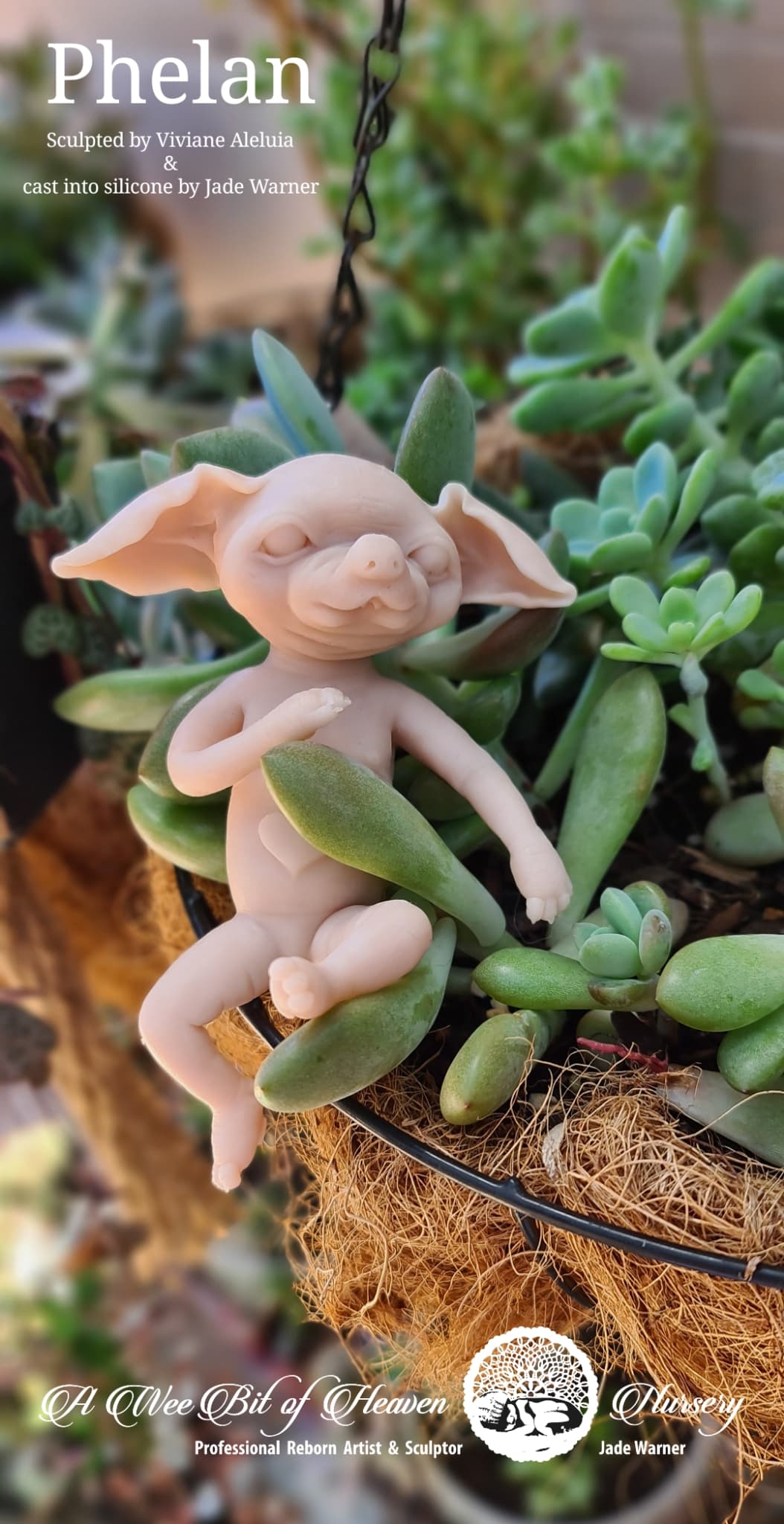 Phelan  Forest Mythical Creature Full Body Silicone baby by Viviane Aleluia