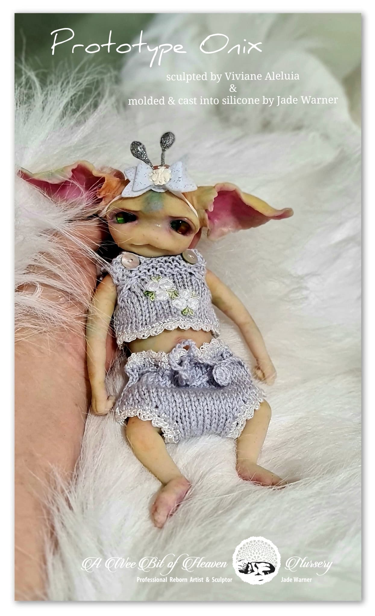 Onix Forest Mythical Creature Full Body Silicone baby by Viviane Aleluia