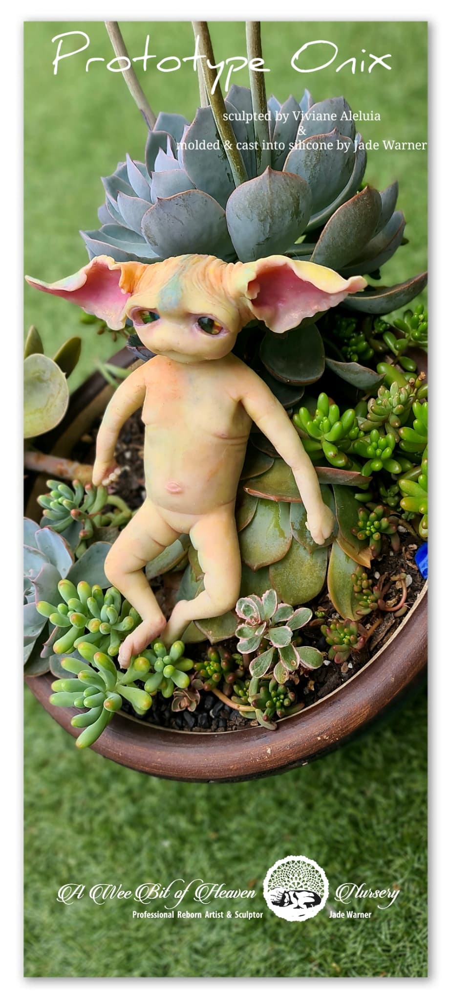 Onix Forest Mythical Creature Full Body Silicone baby by Viviane Aleluia