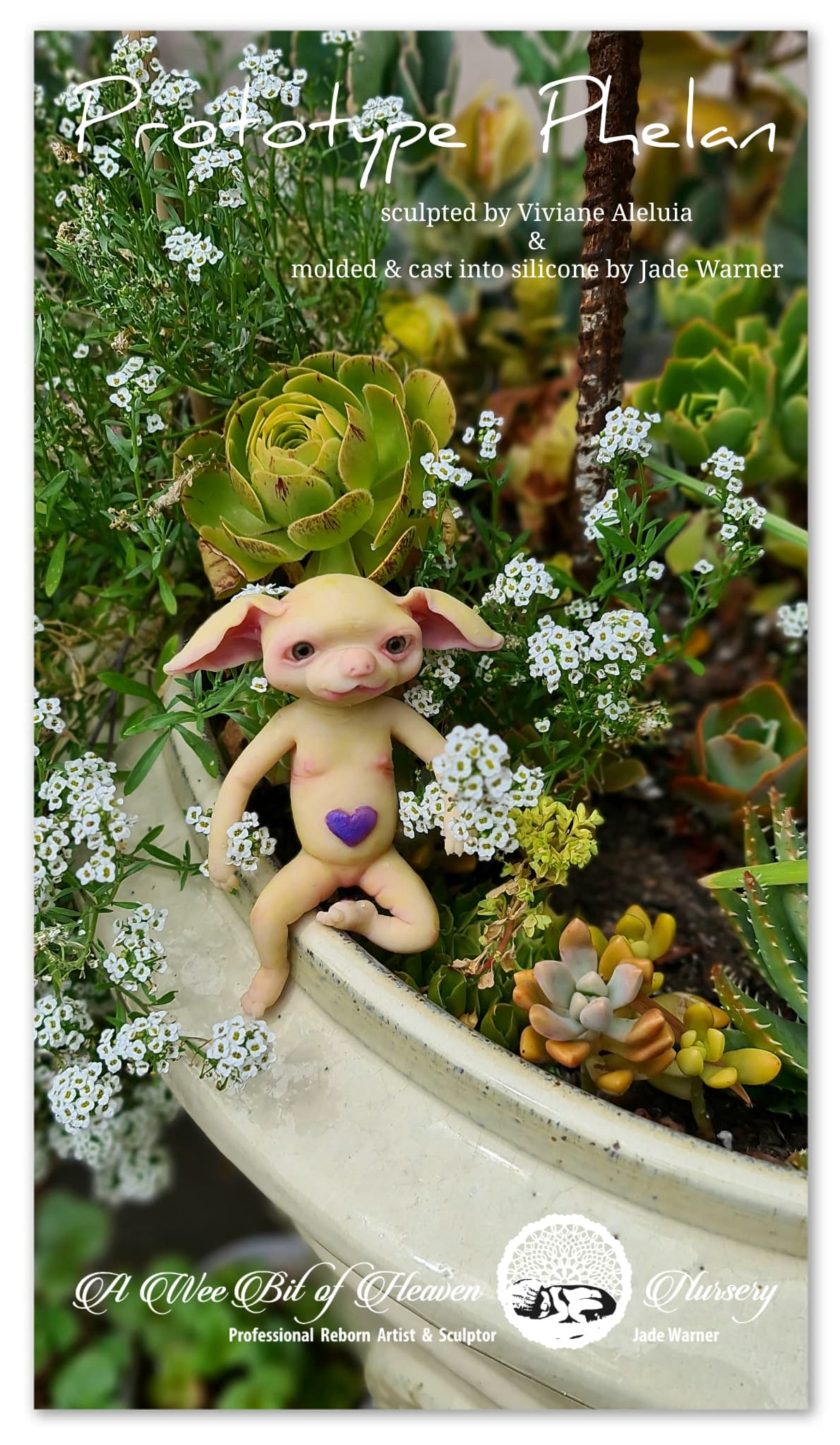Phelan  Forest Mythical Creature Full Body Silicone baby by Viviane Aleluia