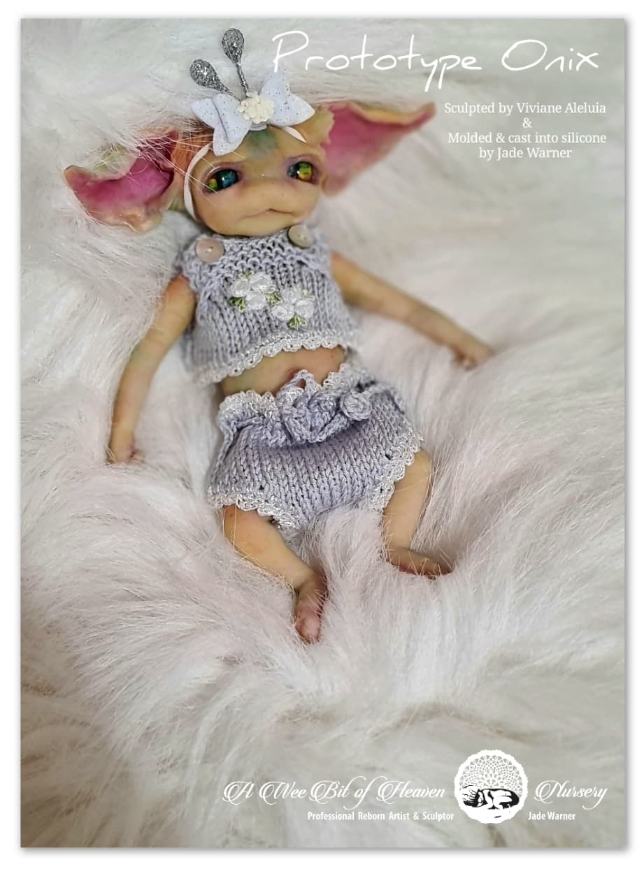 Onix Forest Mythical Creature Full Body Silicone baby by Viviane Aleluia