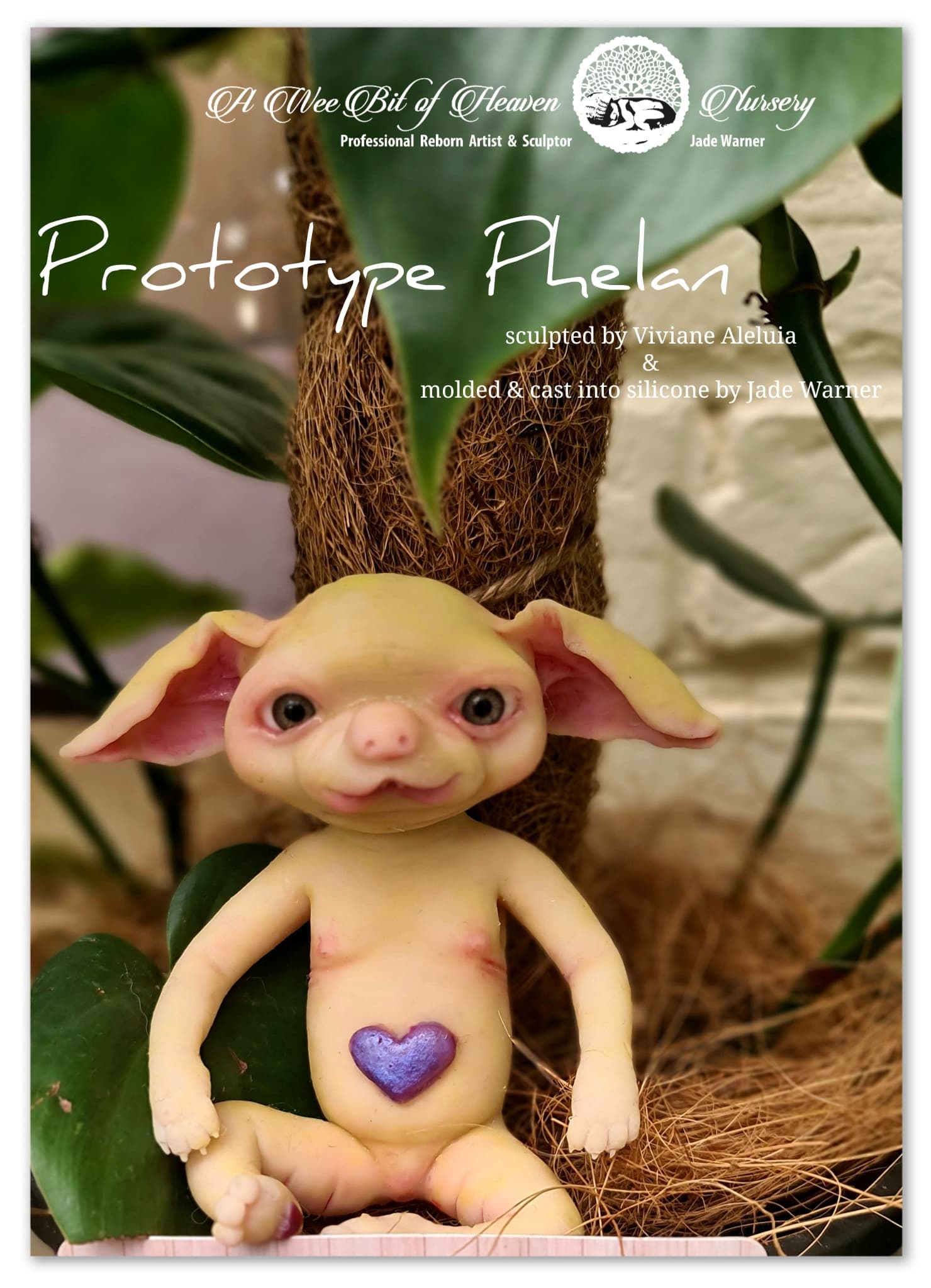 Phelan  Forest Mythical Creature Full Body Silicone baby by Viviane Aleluia