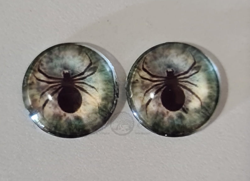 Fantasy Glass Cabochon  Hand Printed Eyes -size 18mm- #PR44