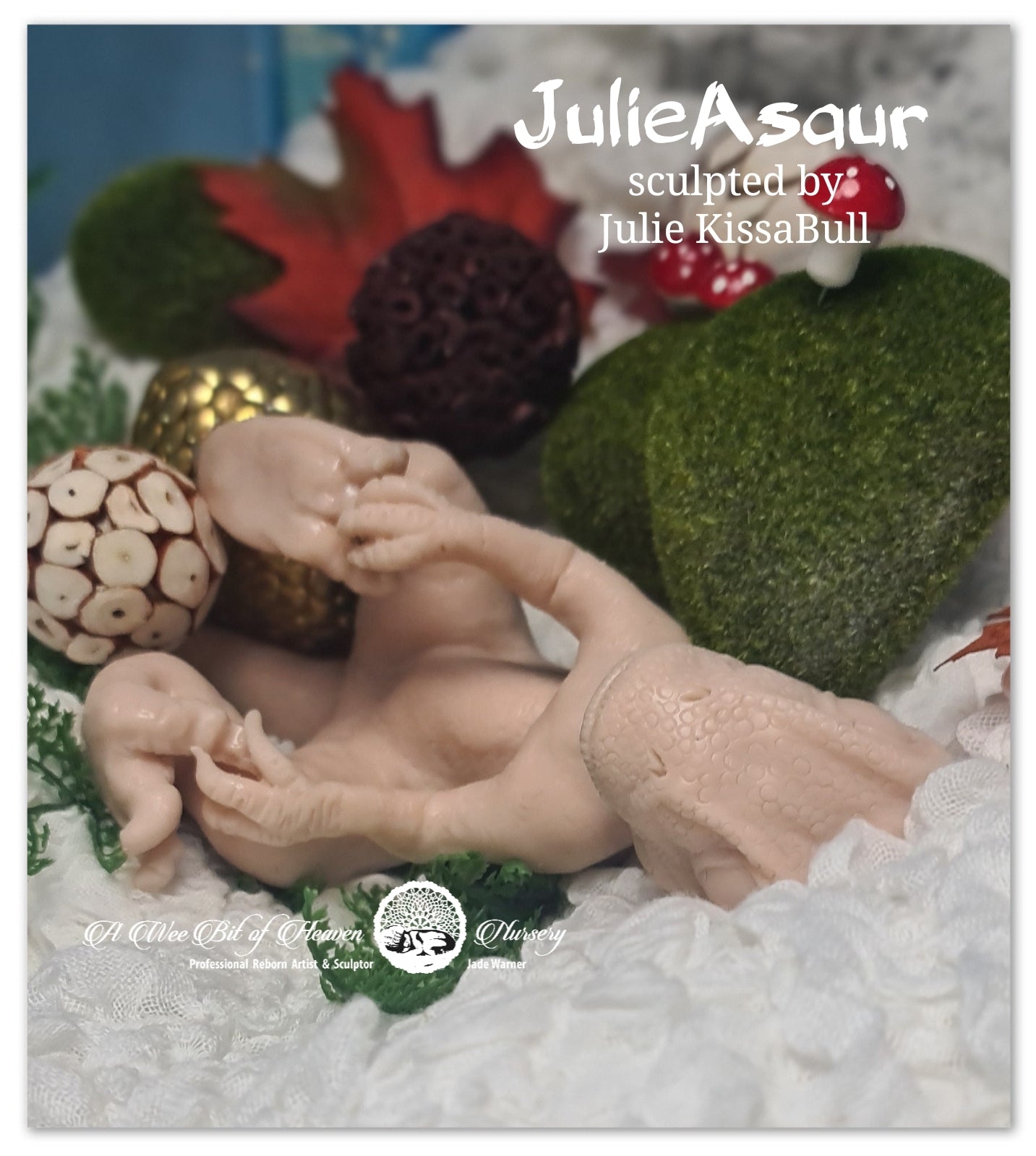 JulieAsaur Baby Dinosaur by Julie KissaBull - DEPOSIT ONLY
