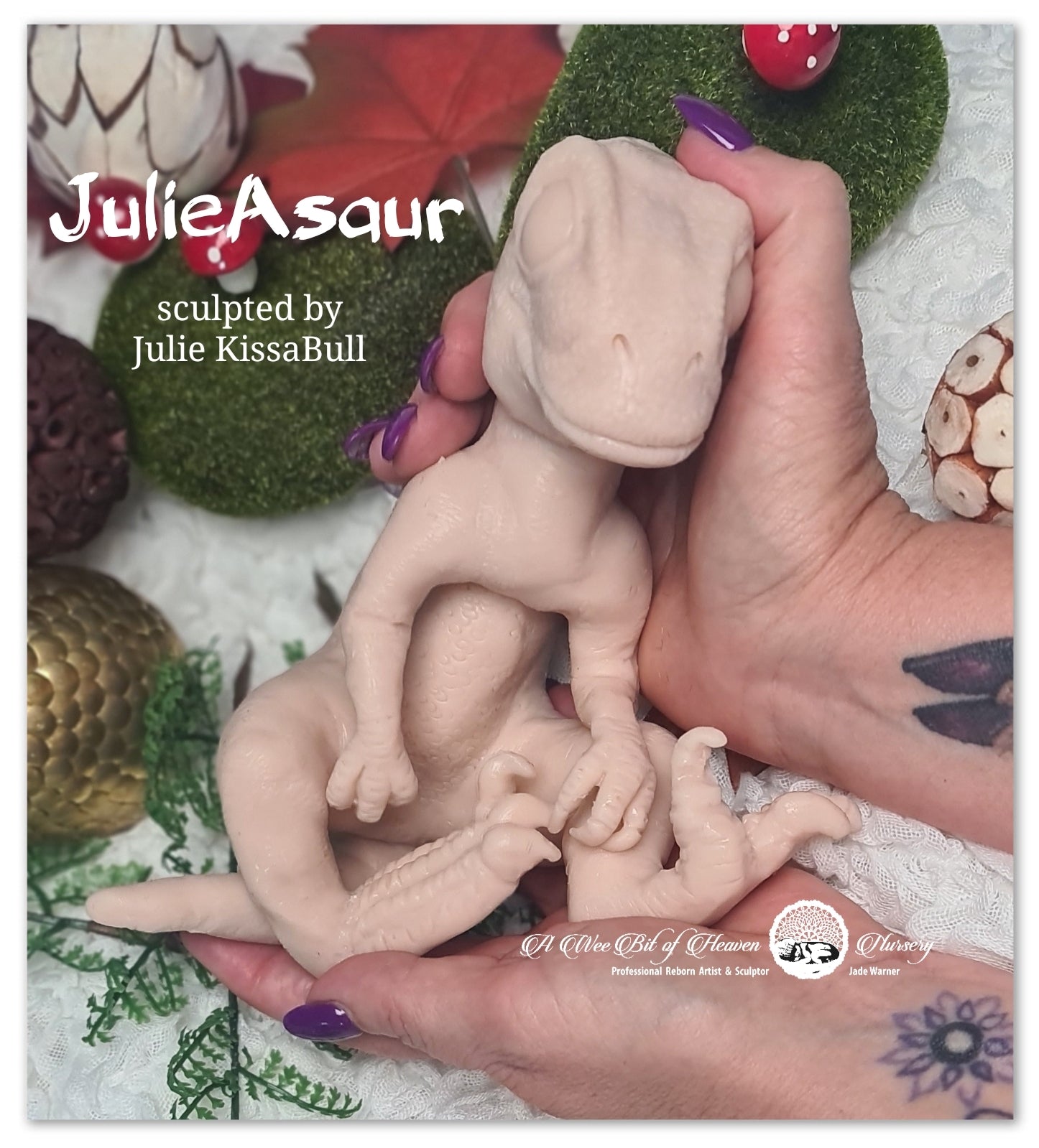JulieAsaur Baby Dinosaur by Julie KissaBull - DEPOSIT ONLY