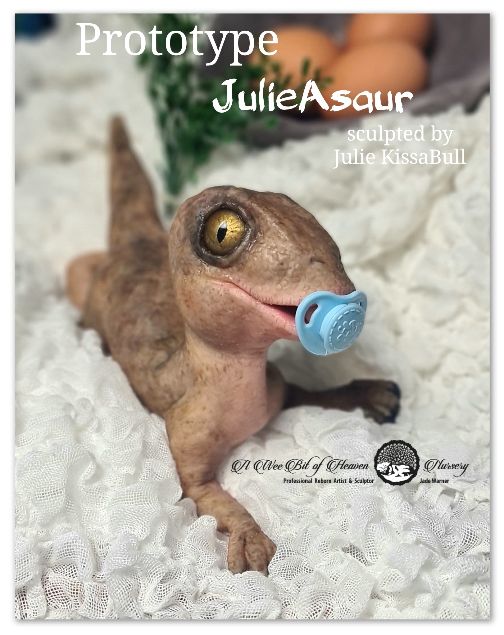 Prototype JulieAsaur  Full Body Silicone Baby Dinosaur Available