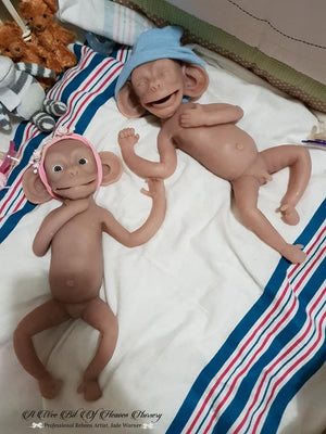 Silicone Full Body Baby Chimp Felberta  & Filbert