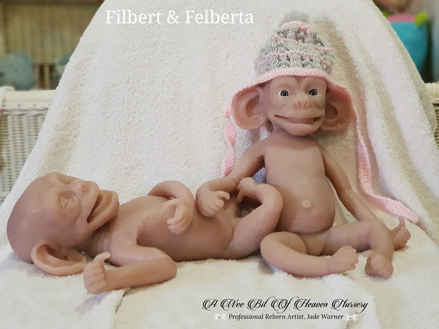 Silicone Full Body Baby Chimp Felberta  & Filbert