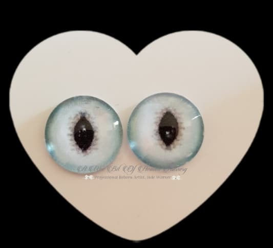 Fantasy Glass Cabochon  Hand Printed Eyes -size 18mm- #PR3