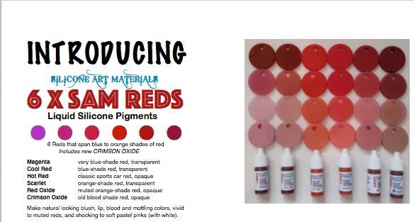 Reds Silicone Pigment Kit – 6 colours