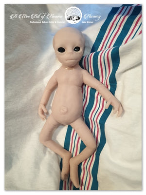 Elara Full Body Silicone Alien - Glows in Dark Unpainted Kit