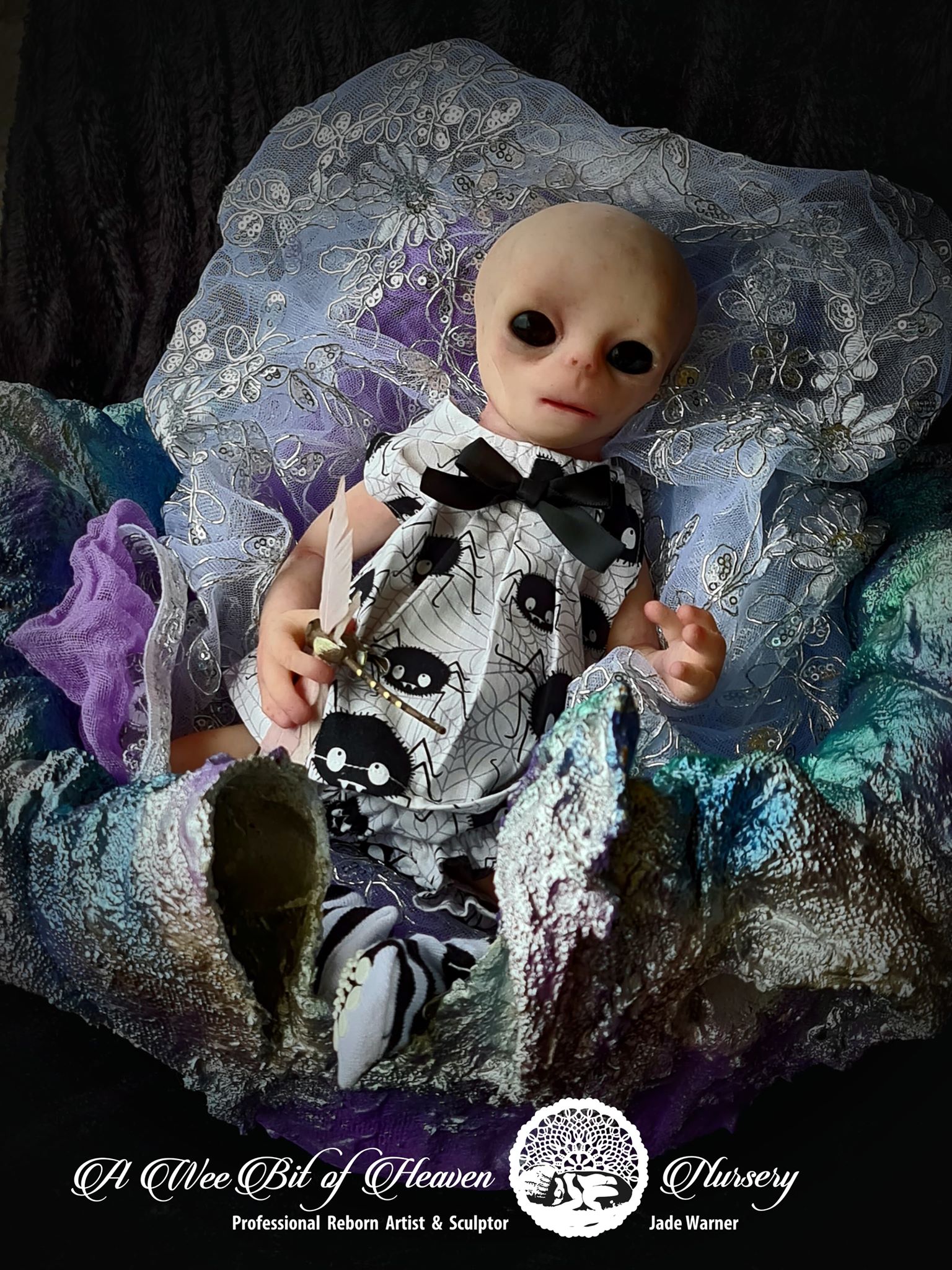 Elara Full Body Silicone Alien - Glows in Dark Unpainted Kit
