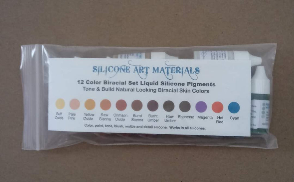 Biracial Silicone pigment Set - 12 Colours