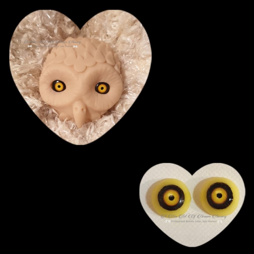 Resin size 18mm #1 Yellow/Brown Owl