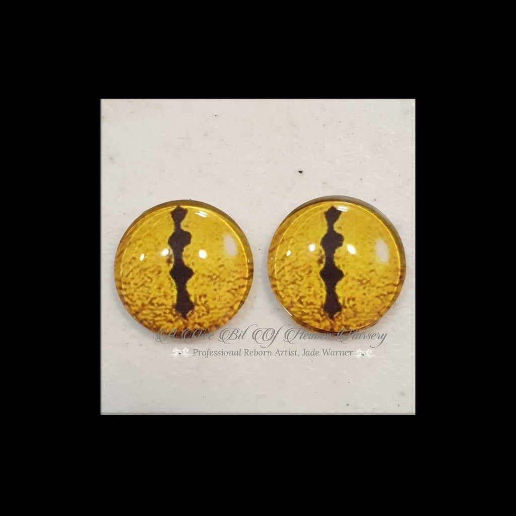 Fantasy Glass Cabochon  Hand Printed Eyes -size 18mm- #PR53