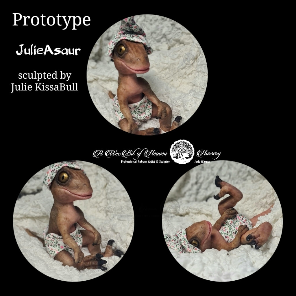 Prototype JulieAsaur  Full Body Silicone Baby Dinosaur Available