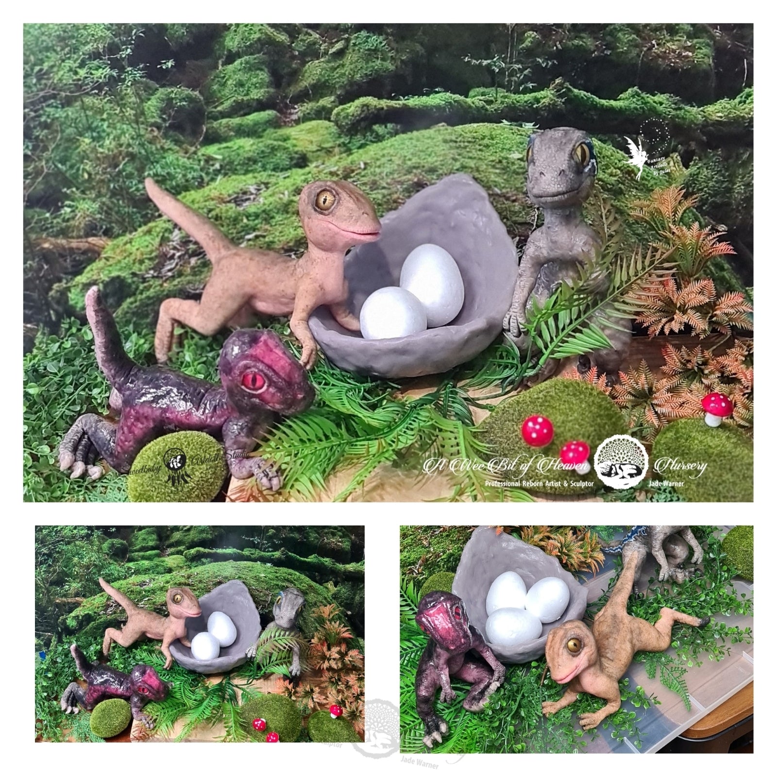 JulieAsaur Baby Dinosaur by Julie KissaBull - DEPOSIT ONLY